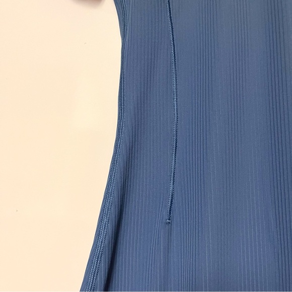 Lululemon 2023 All Aligned Ribbed Short Sleeve Dress Pitch Blue Nulu Athleisure - Picture 8 of 14